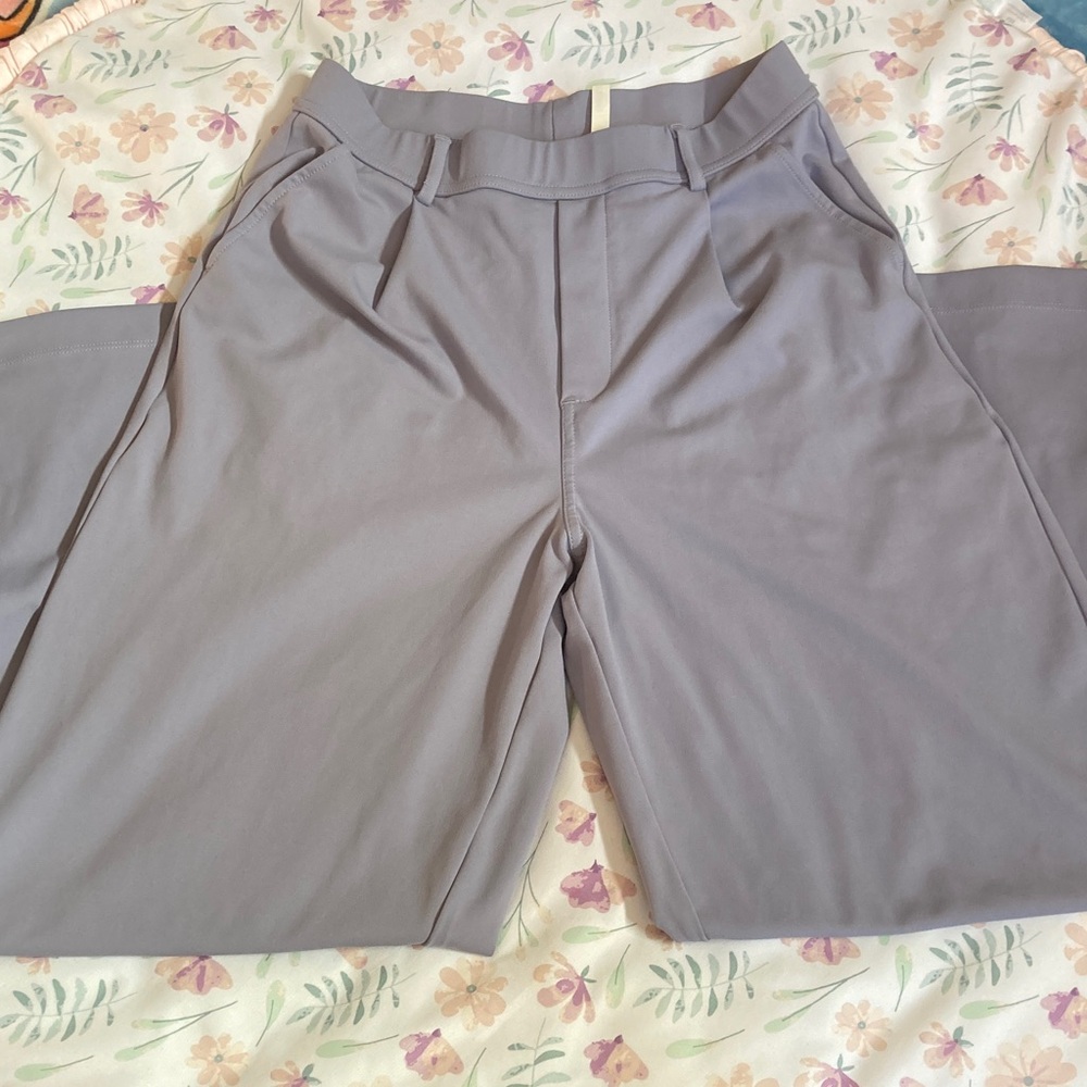 HALARA Wide-Leg Dress work Pants in Gray
